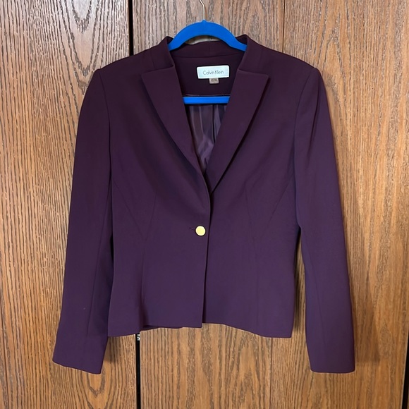 Calvin Klein blazer. Deep purple. - Picture 1 of 3